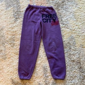 Vintage Purple Free City Sweatpants